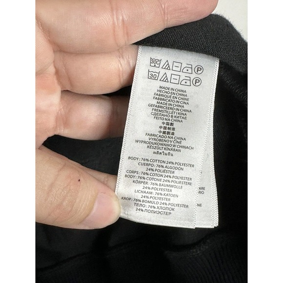 Michael Kors Womens Black Logo Drawstring Long Pullover Velvet Hoodie Sz L - Picture 5 of 7